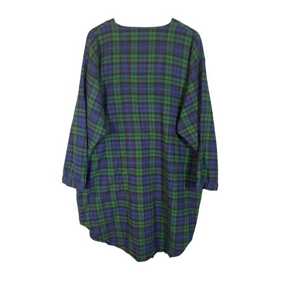 Vintage Disney Disneyland Oversized Tigger Nightwatch Plaid Flannel Sleep Shirt - Picture 6 of 9